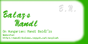 balazs mandl business card